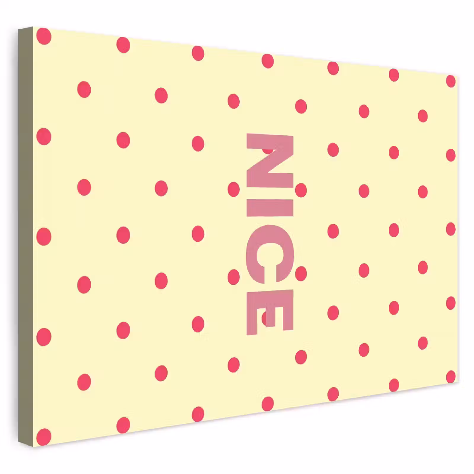 Buiten canvas - Nice - Stippen - Roze - Geel — 1