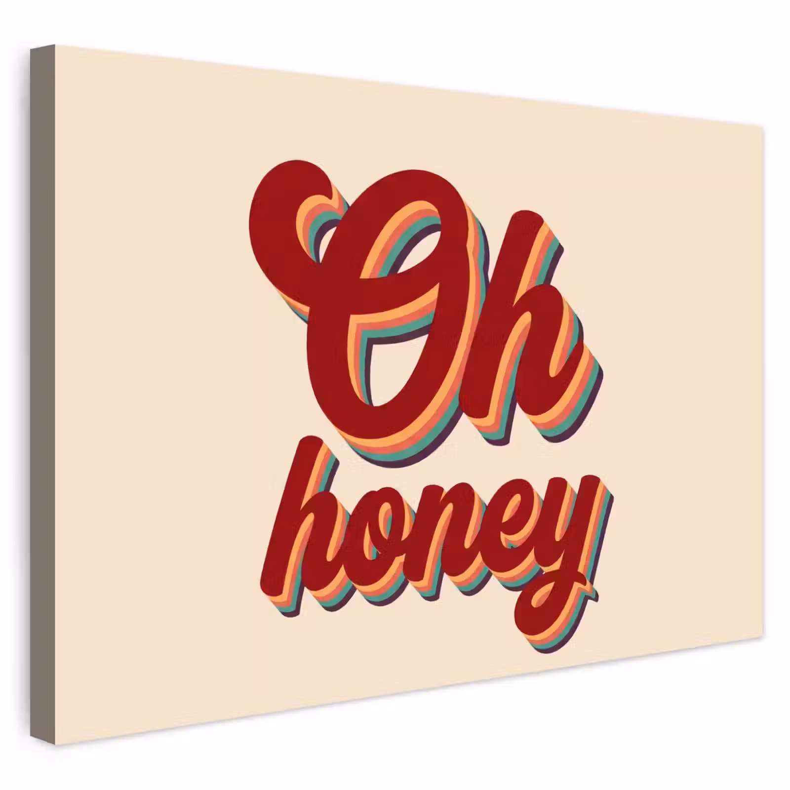 Buiten canvas - Oh honey - Rood - Schaduw — 1