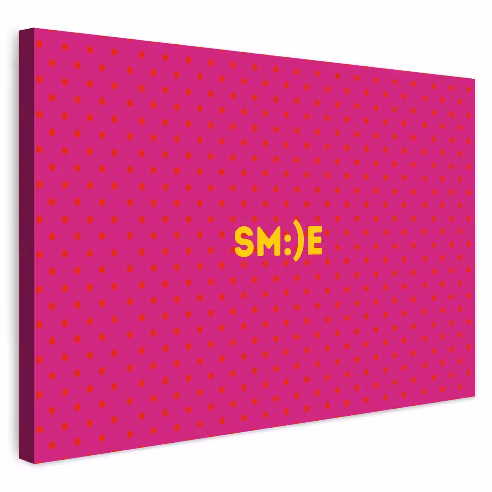 Buiten canvas - Smile - Stippen - Roze — 1