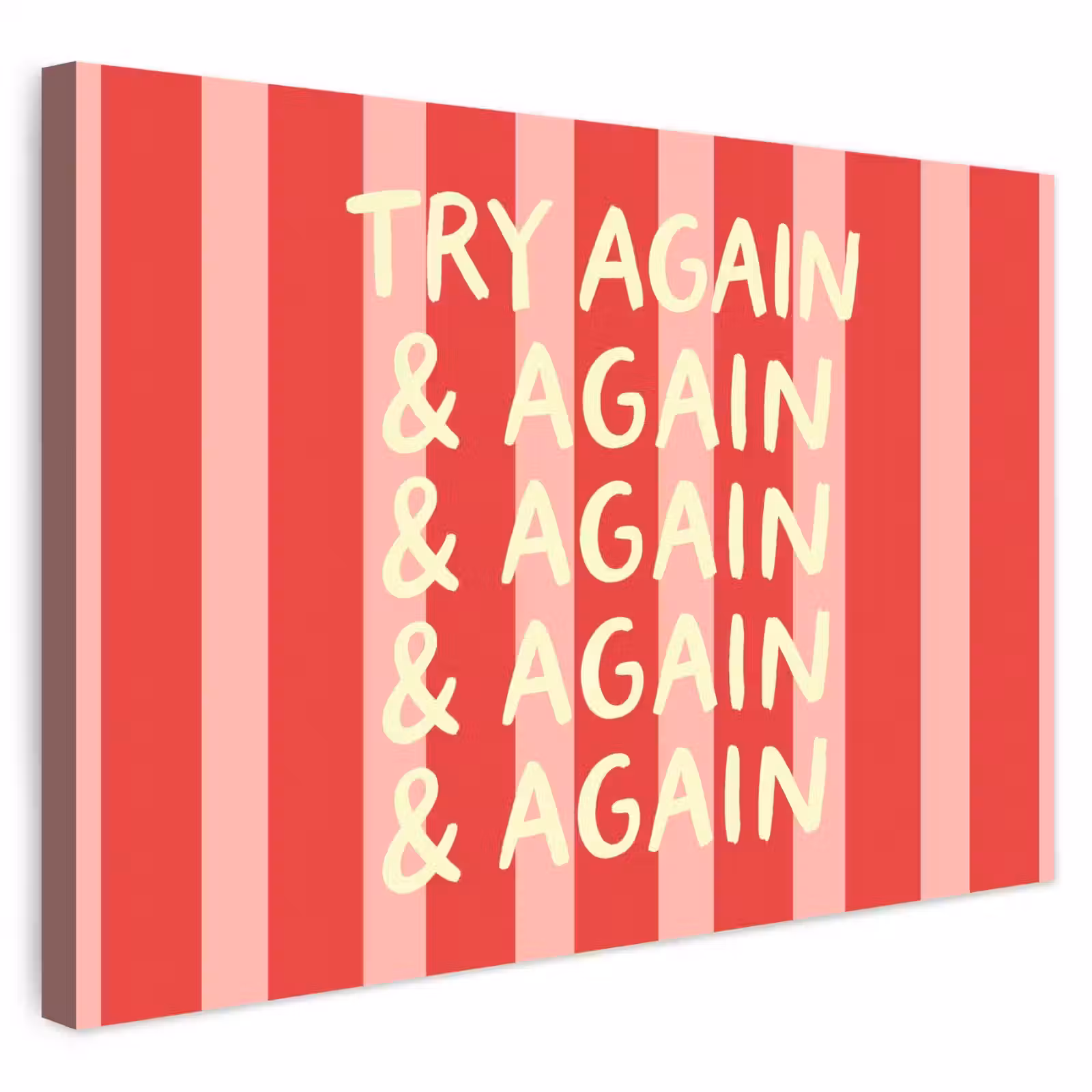 Buiten canvas - Strepen - Rood - Try again — 1