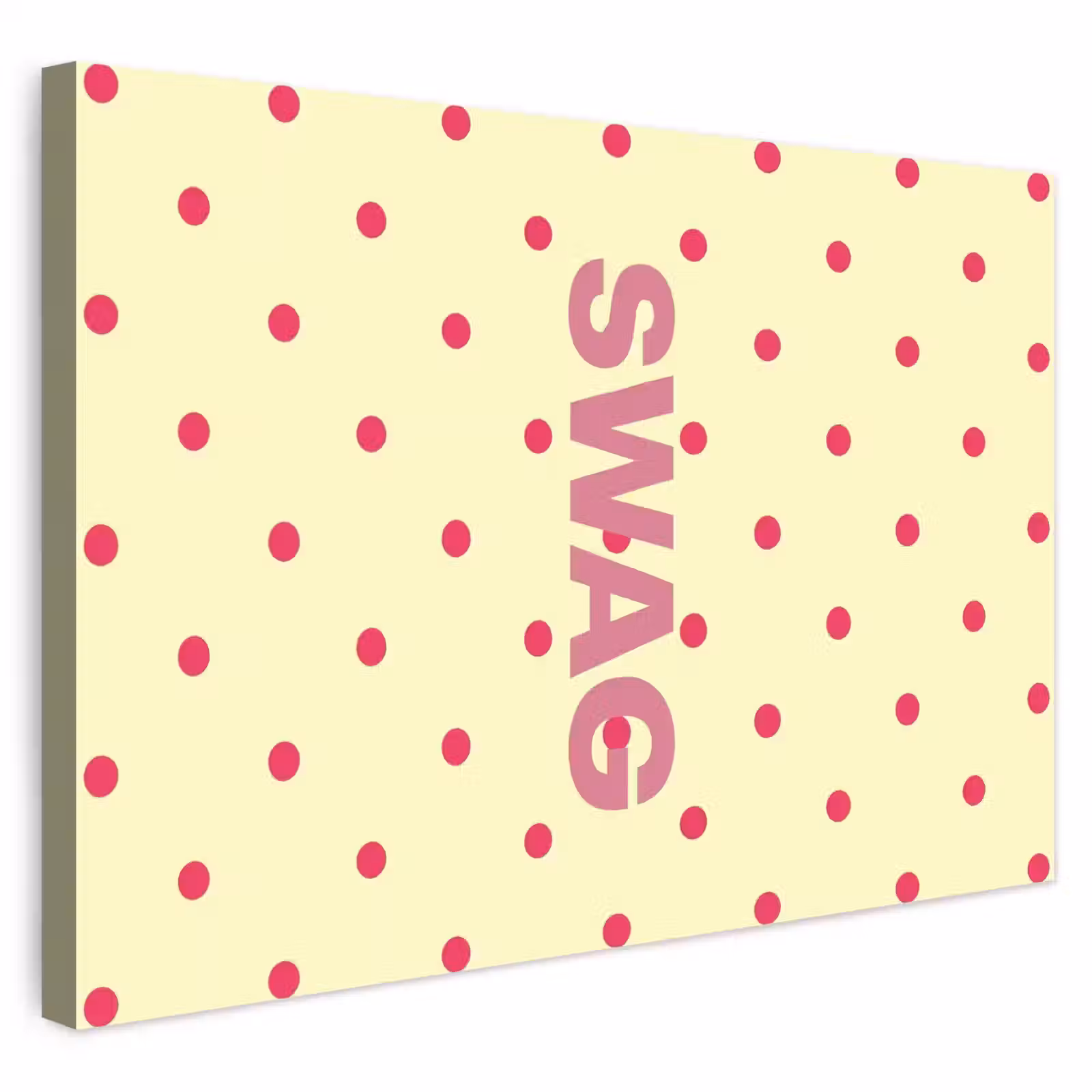 Buiten canvas - Swag - Roze - Stippen - Geel — 1