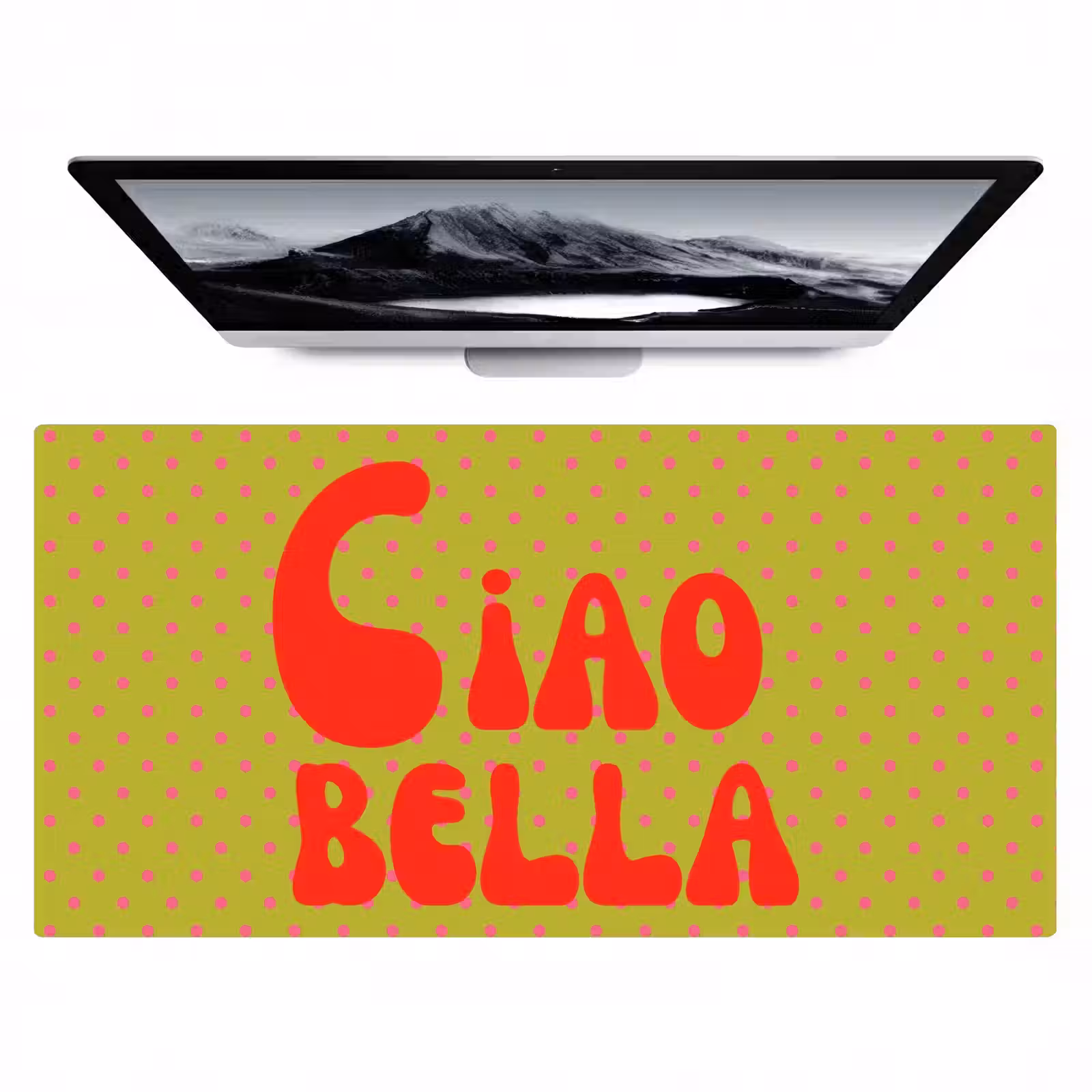 Bureau onderlegger - Ciao bella - Rood - Groen - Stippen — 1