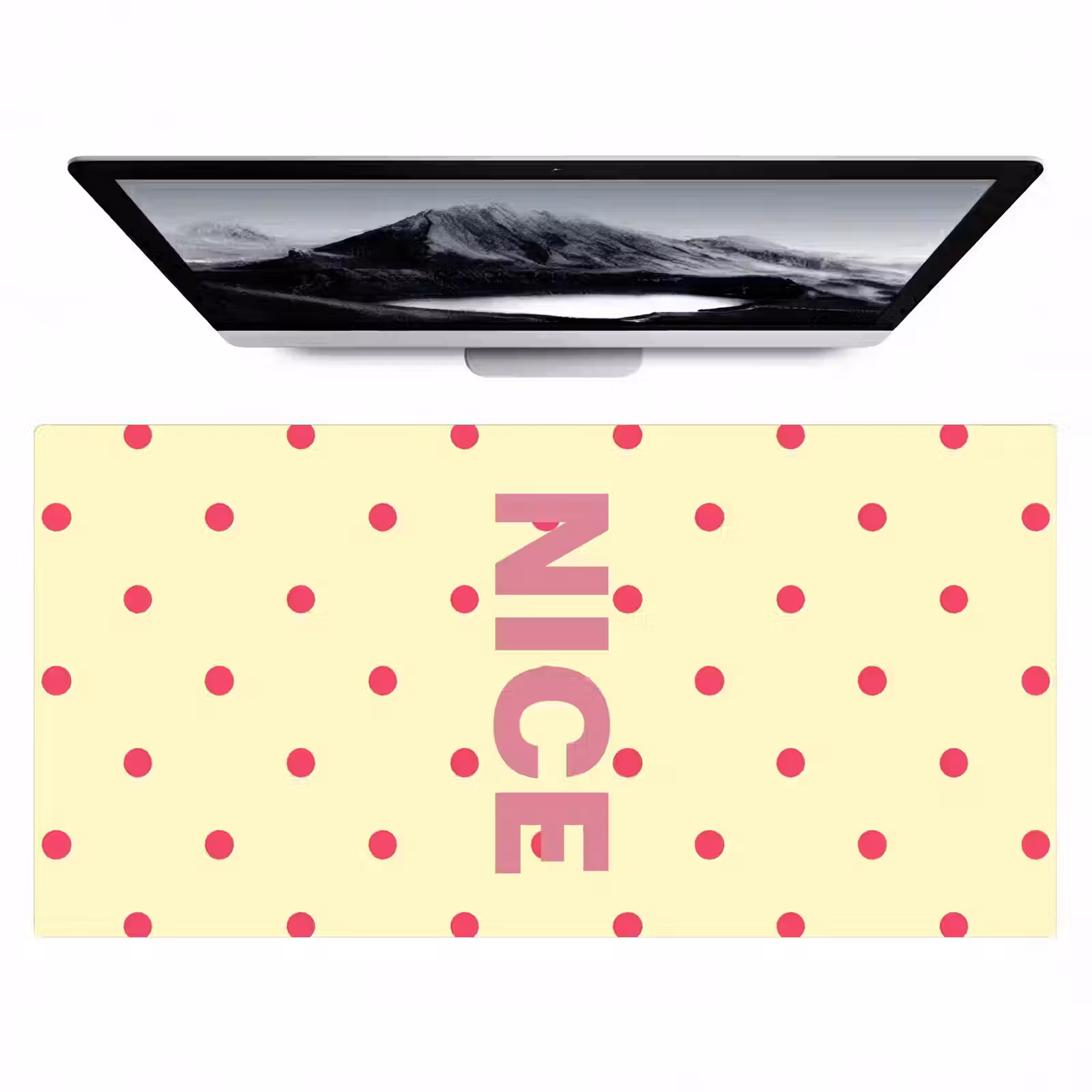 Bureau onderlegger - Nice - Stippen - Roze - Geel — 1