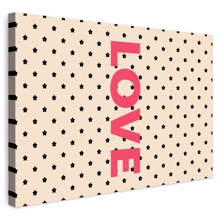 Buiten canvas - Love - Stippen - Roze — 1
