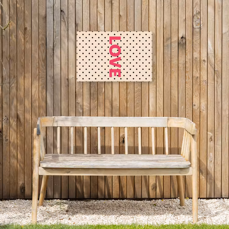 Buiten canvas - Love - Stippen - Roze — 3