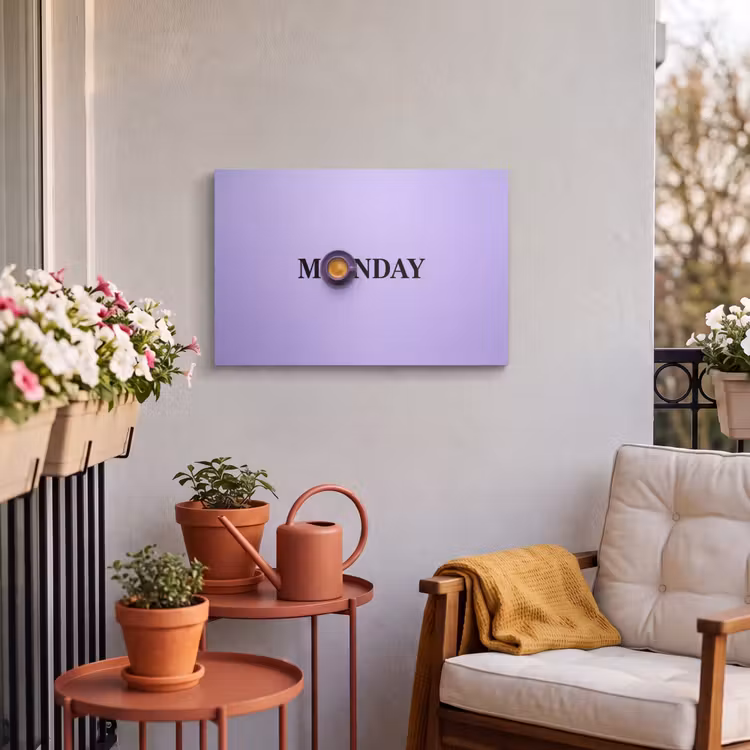 Buiten canvas - Maandag - Mok - Koffie - Paars — 3