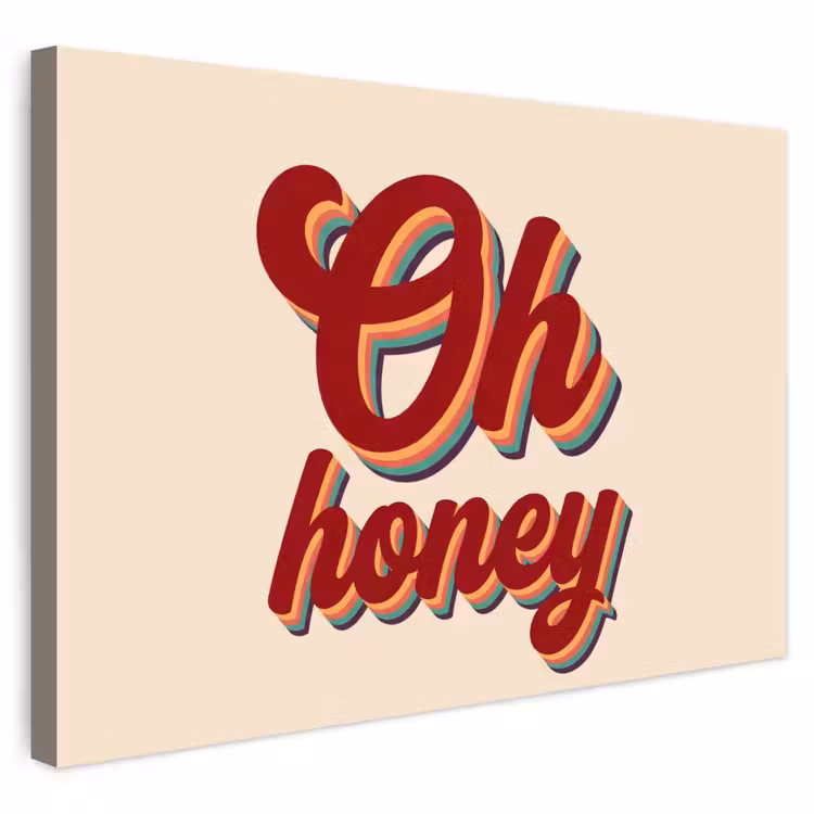 Buiten canvas - Oh honey - Rood - Schaduw — 1