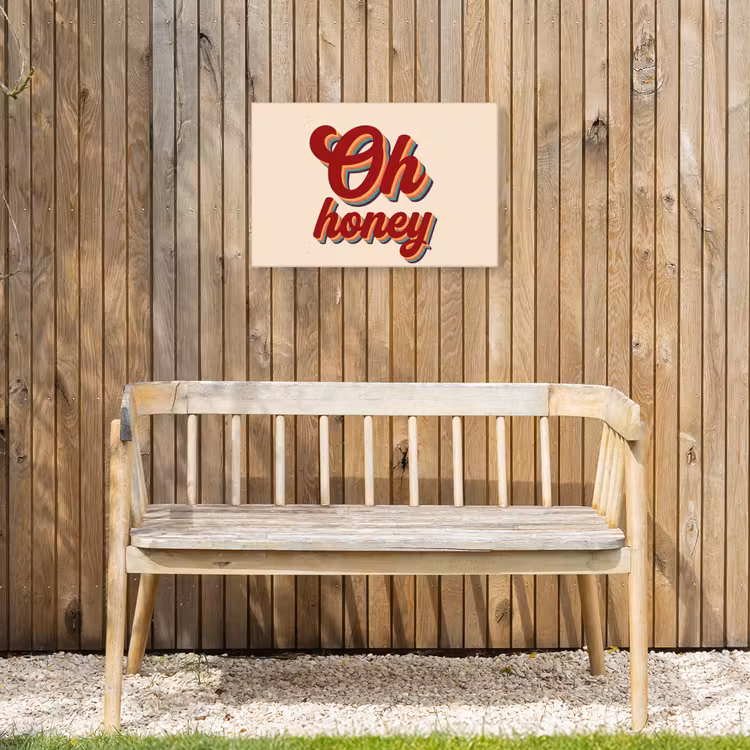 Buiten canvas - Oh honey - Rood - Schaduw — 3