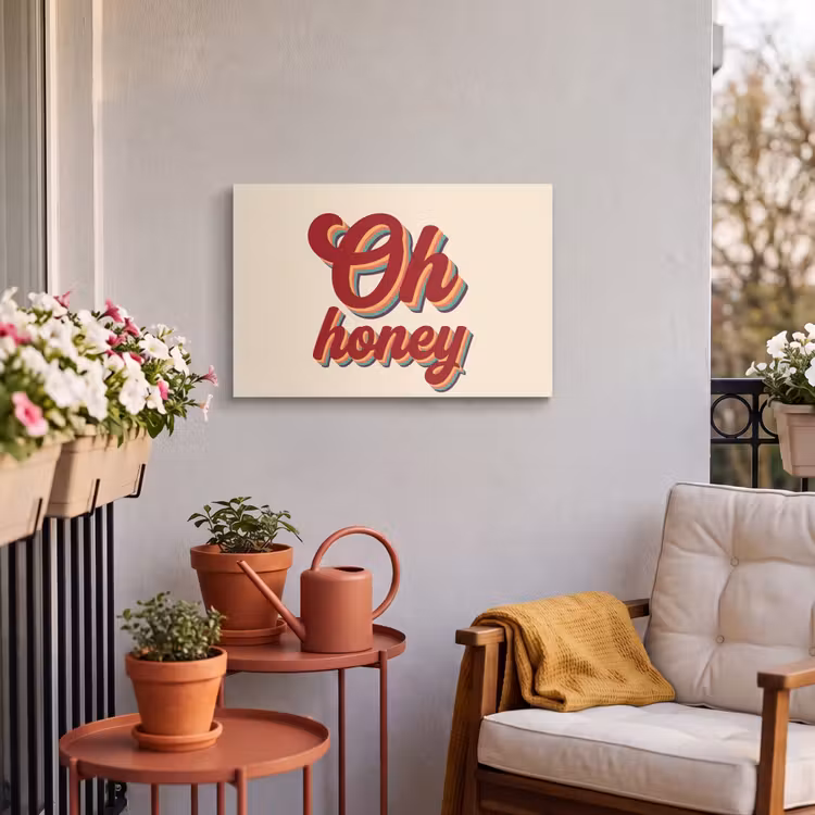 Buiten canvas - Oh honey - Rood - Schaduw — 4
