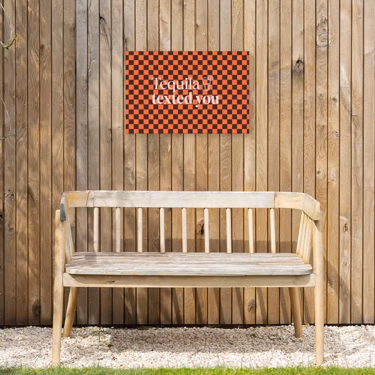 Buiten canvas - Tequila texted you - Glas - Vierkanten - Oranje — 3