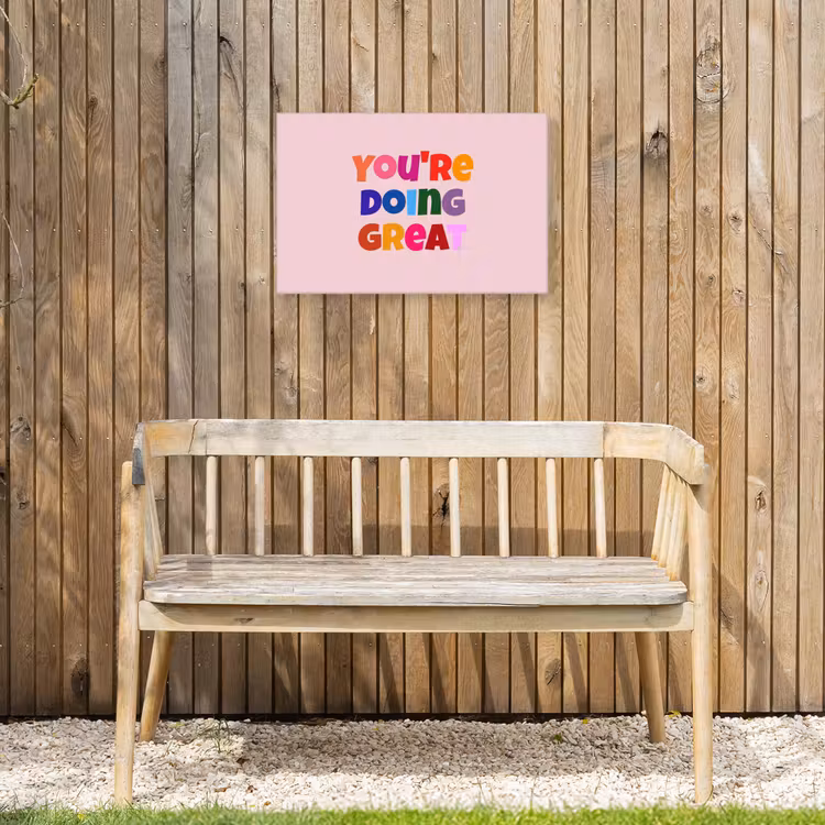 Buiten canvas - You're doing great - Roze - Kleurrijk — 3