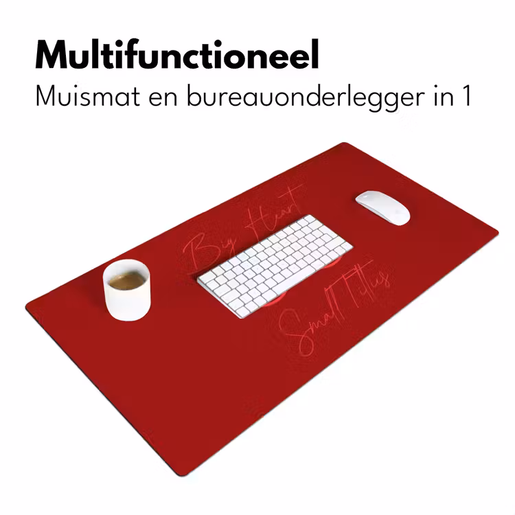 Bureau onderlegger - big heart small titties - Hart - Rood — 7