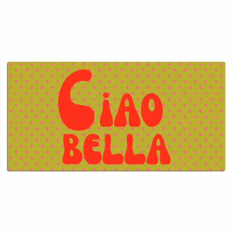 Bureau onderlegger - Ciao bella - Rood - Groen - Stippen — 2