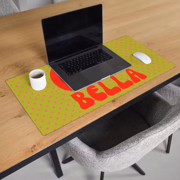 Bureau onderlegger - Ciao bella - Rood - Groen - Stippen — 3