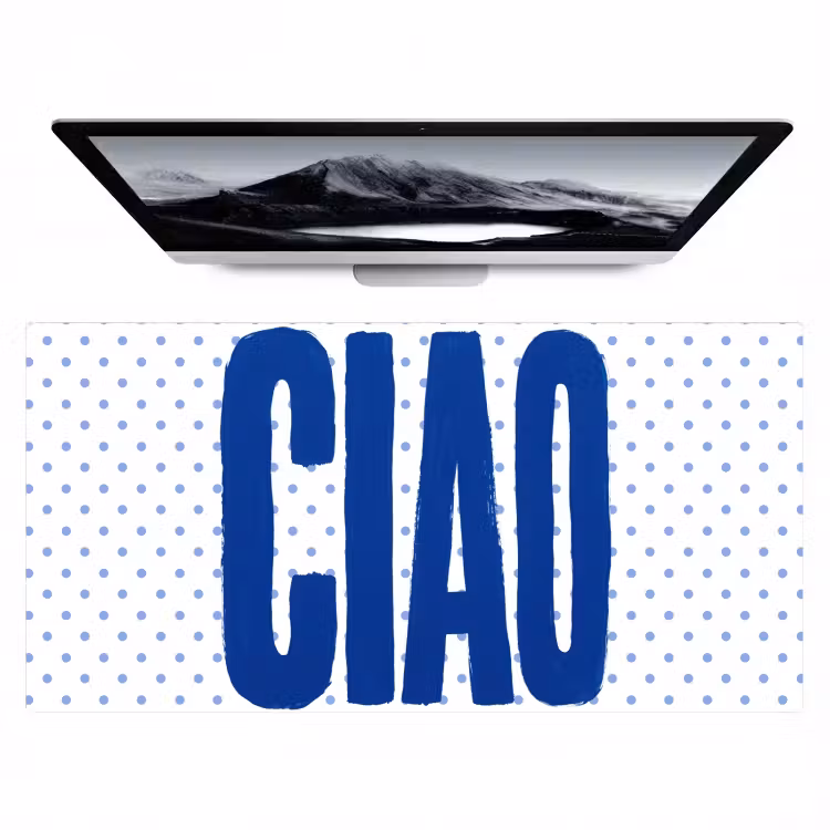 Bureau onderlegger - Ciao - Stippen - Roze - Wit — 1
