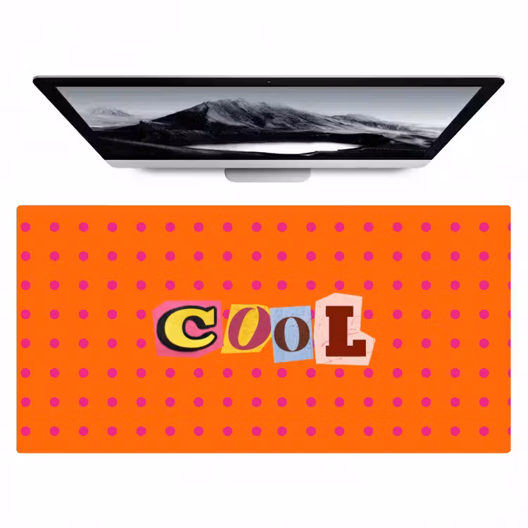 Bureau onderlegger - Cool - Stippen - Oranje — 1