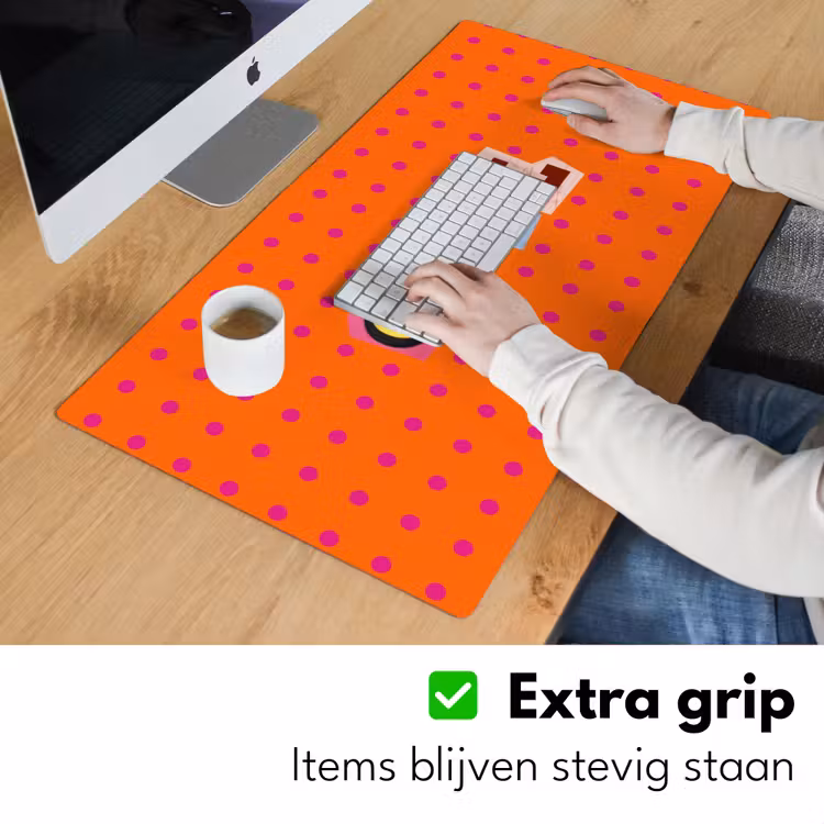 Bureau onderlegger - Cool - Stippen - Oranje — 6