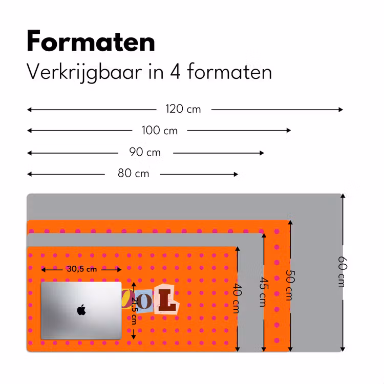 Bureau onderlegger - Cool - Stippen - Oranje — 8