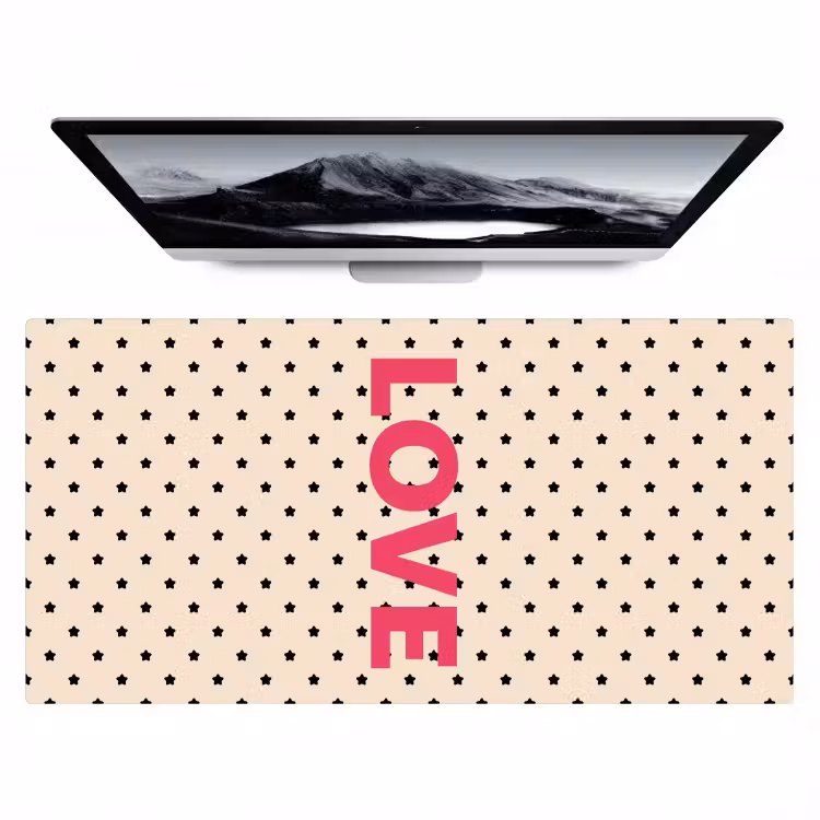 Bureau onderlegger - Love - Stippen - Roze — 1