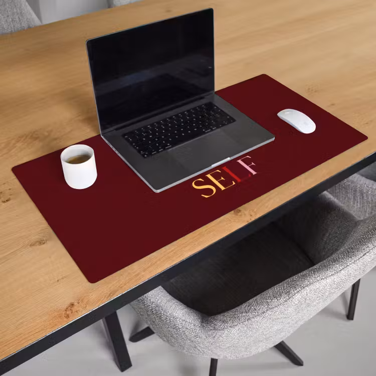 Bureau onderlegger - Love your damn self - Kleurrijk - Bordeaux — 3