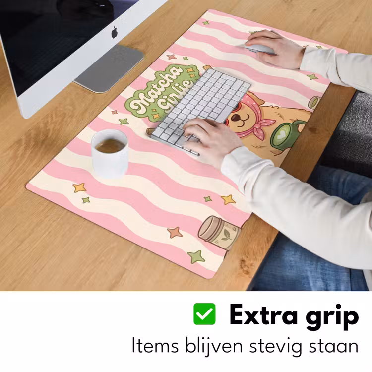 Bureau onderlegger - Matcha - Hond - Roze - Groen — 6
