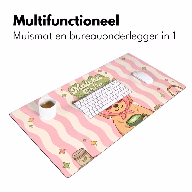 Bureau onderlegger - Matcha - Hond - Roze - Groen — 7