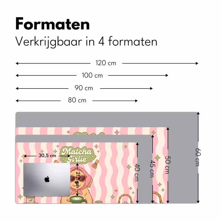 Bureau onderlegger - Matcha - Hond - Roze - Groen — 8