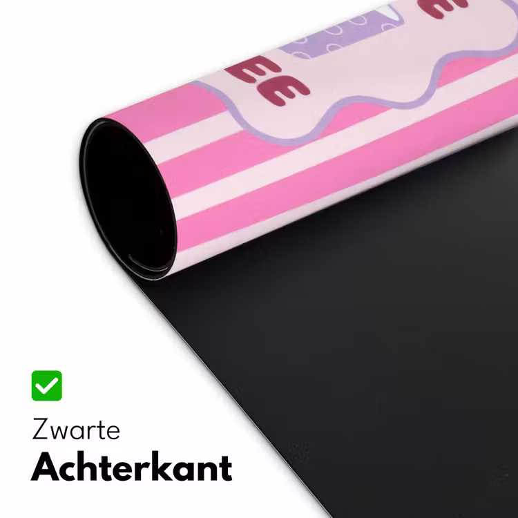 Bureau onderlegger - More coffee - Roze - Paars - Strepen - Mok — 5