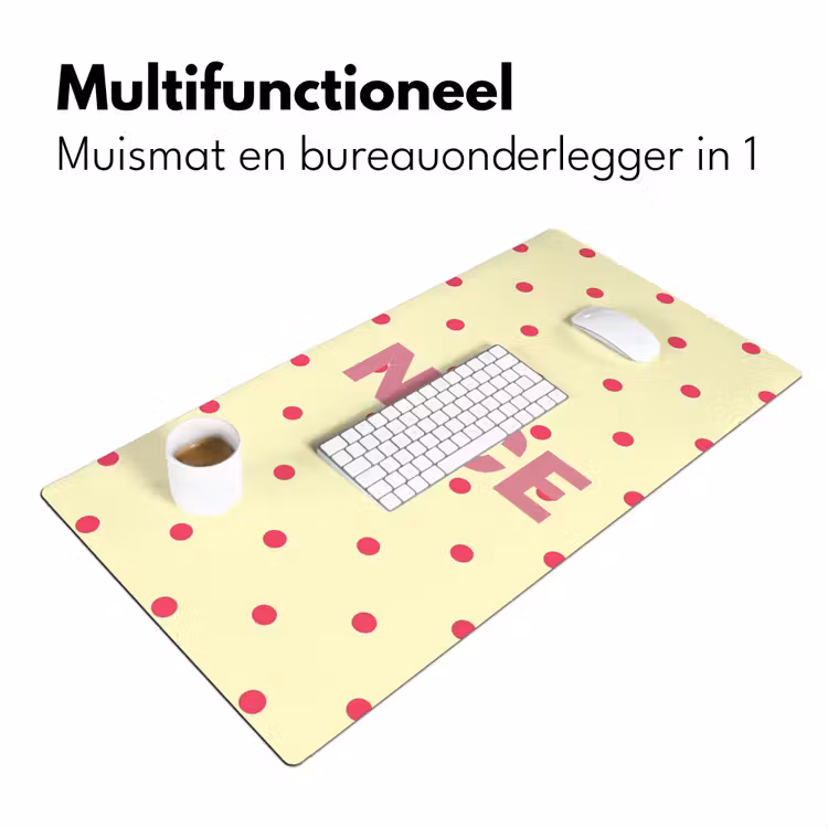 Bureau onderlegger - Nice - Stippen - Roze - Geel — 7