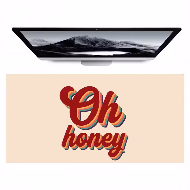 Bureau onderlegger - Oh honey - Rood - Schaduw — 1