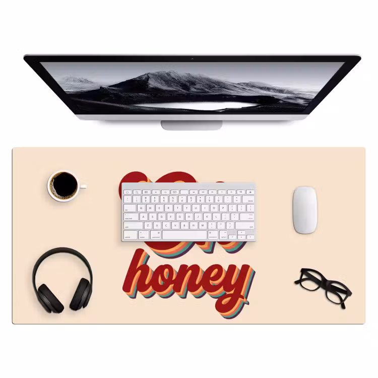 Bureau onderlegger - Oh honey - Rood - Schaduw — 4