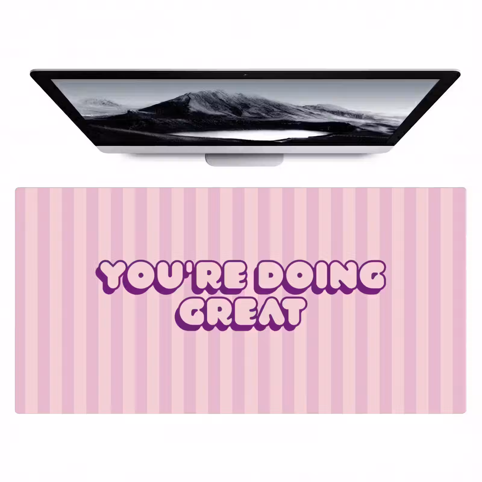 Bureau onderlegger - Paars - Strepen - You're doing great - Schaduw — 1