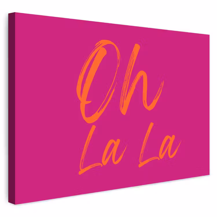 Buiten canvas - Oh la la - Oranje - Roze — 1