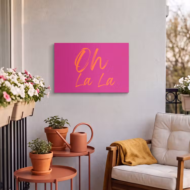 Buiten canvas - Oh la la - Oranje - Roze — 3