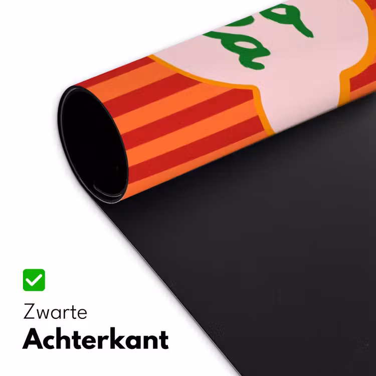 Bureau onderlegger - Ciao bella - Tekstwolk - Strepen - Oranje — 5