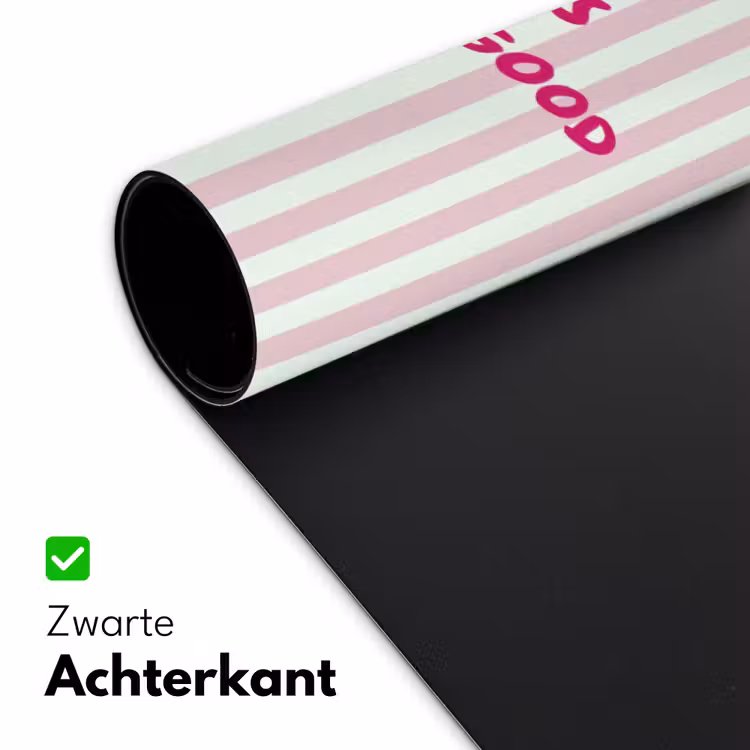 Bureau onderlegger - Focus on the good - Strepen - Roze - Smiley — 5