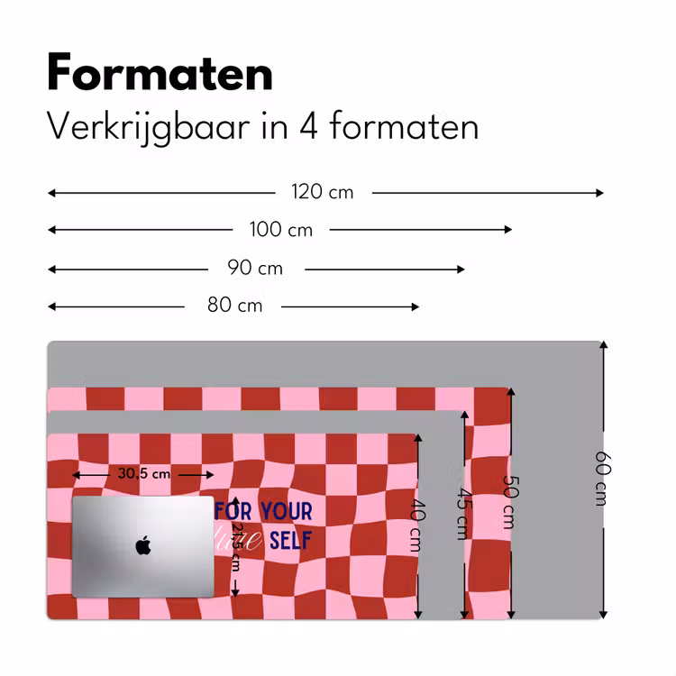 Bureau onderlegger - Furture - Geblokt - Rood — 8