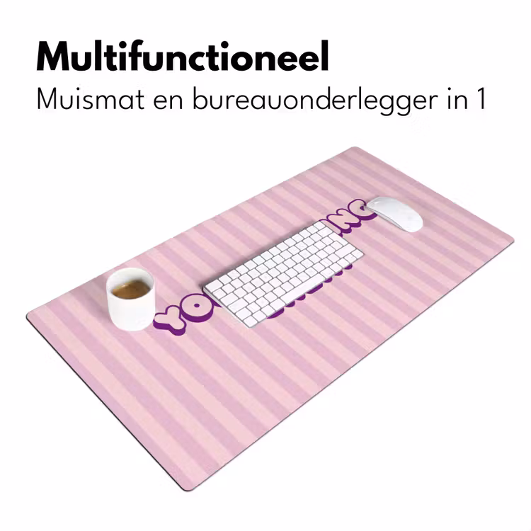 Bureau onderlegger - Paars - Strepen - You're doing great - Schaduw — 7
