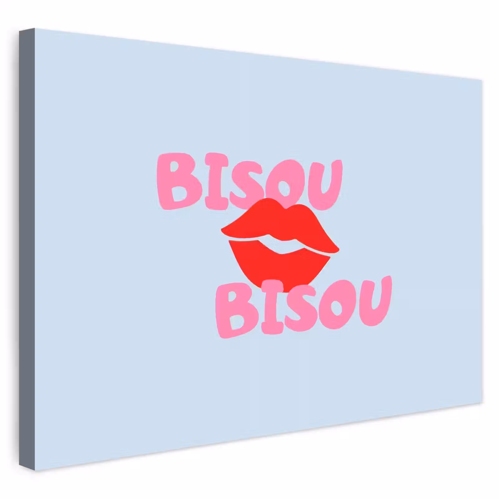 Buiten canvas - Lippen - Bisou - Blauw — 1