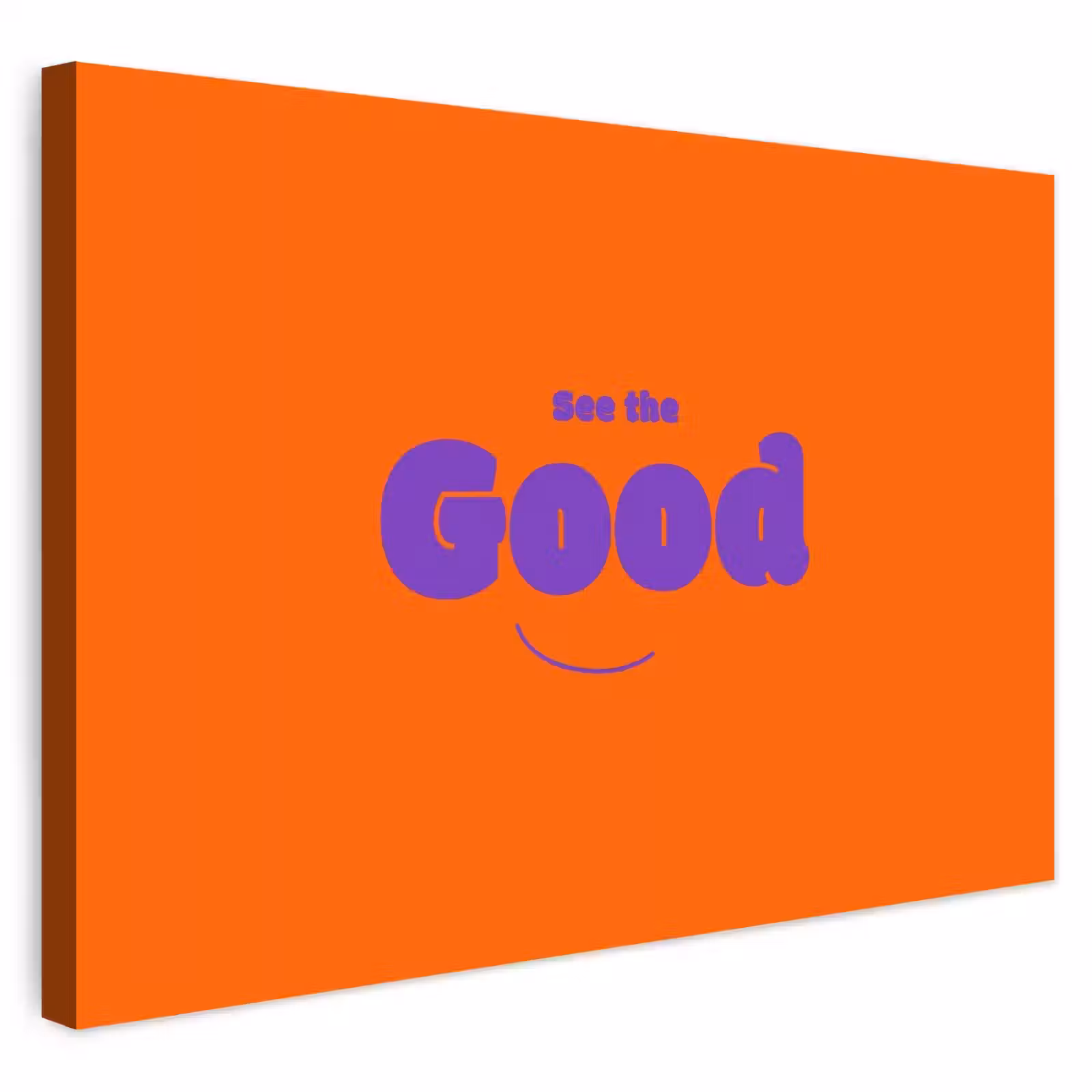 Buiten canvas - See the good - Paars - Oranje - Smiley — 1