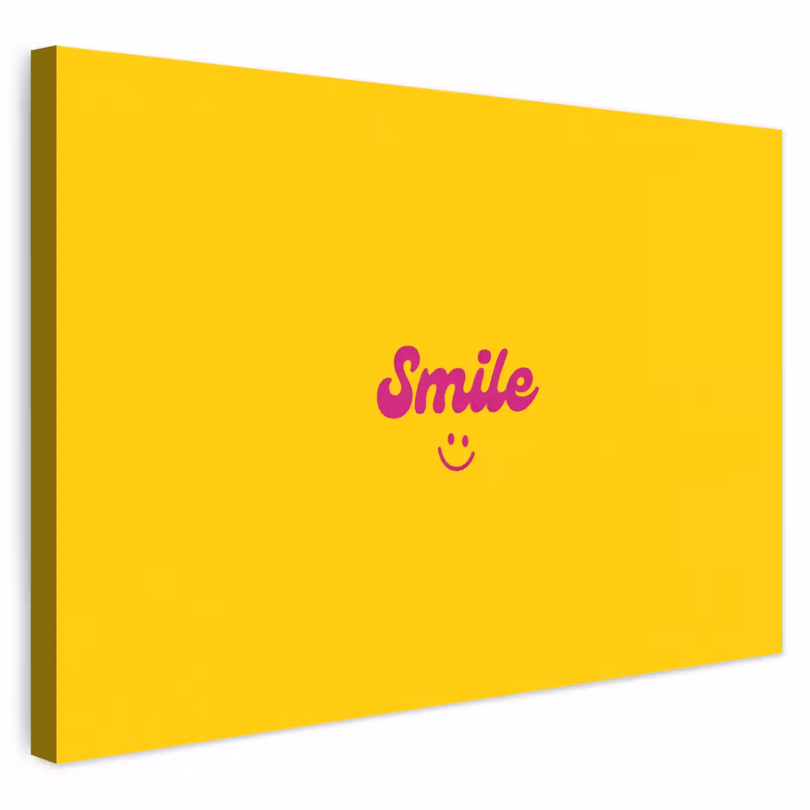 Buiten canvas - Smile - Geel - Roze — 1