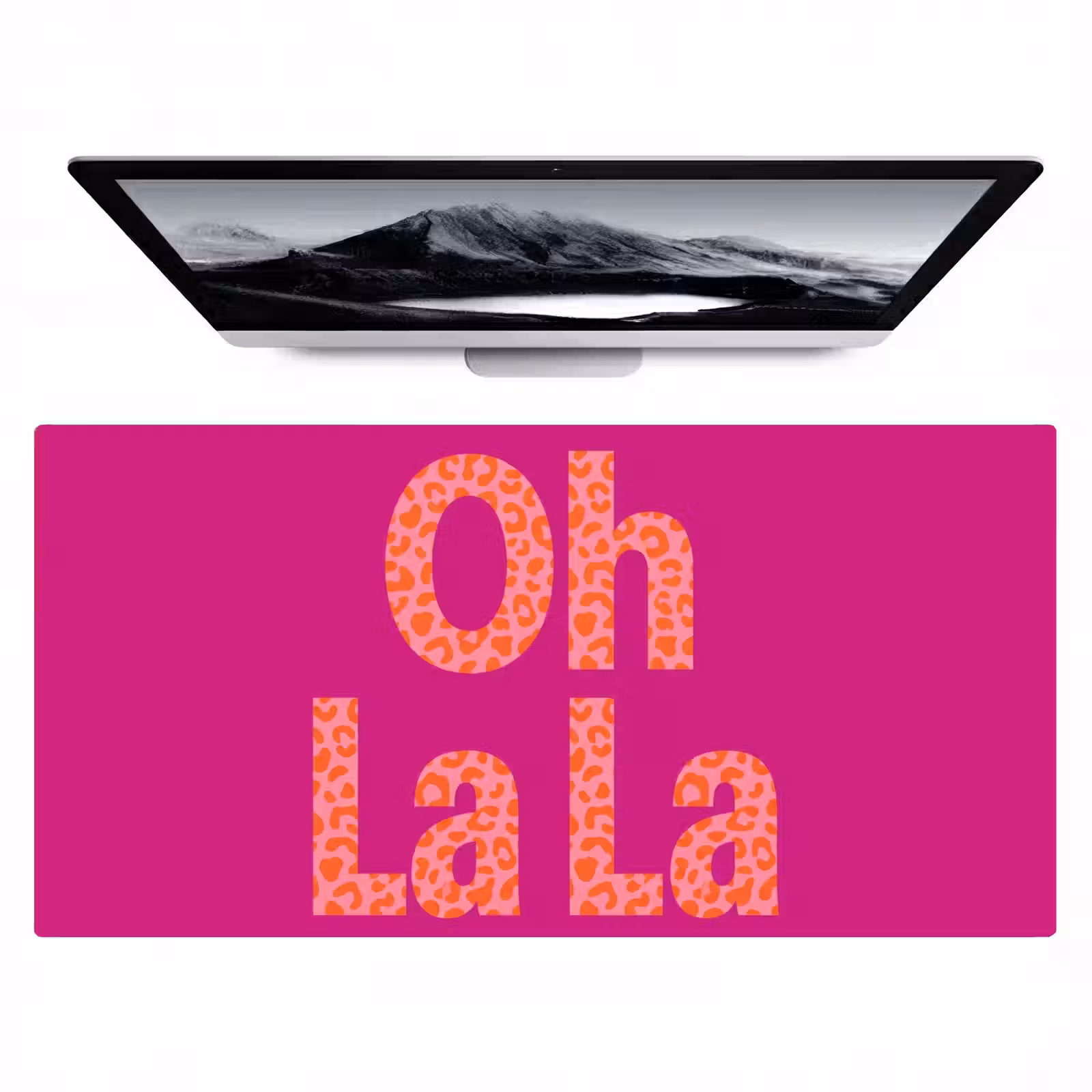 Bureau onderlegger - Oh la la - Luipaardprint - Roze — 1