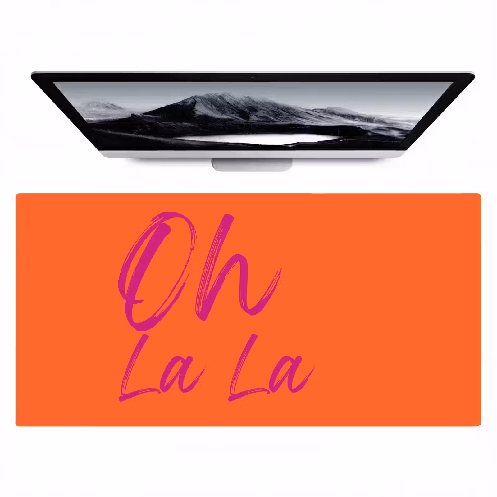 Bureau onderlegger - Oh la la - Oranje - Roze - Grafisch — 1