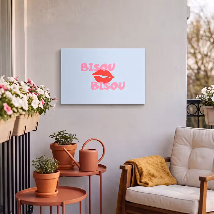 Buiten canvas - Lippen - Bisou - Blauw — 3