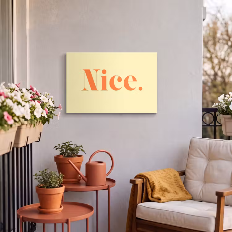 Buiten canvas - Nice - Oranje - Geel - Minimalistisch — 3