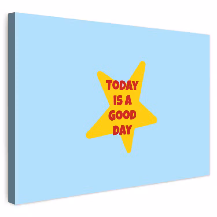Buiten canvas - Ster - Today is a good day - Blauw — 1