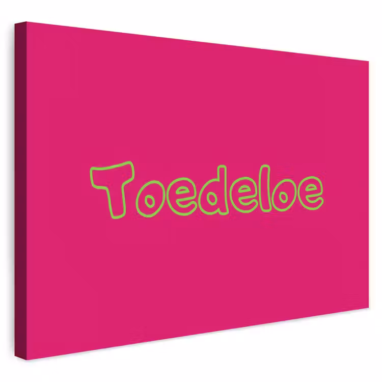 Buiten canvas - Toedeloe - Groen - Roze — 1