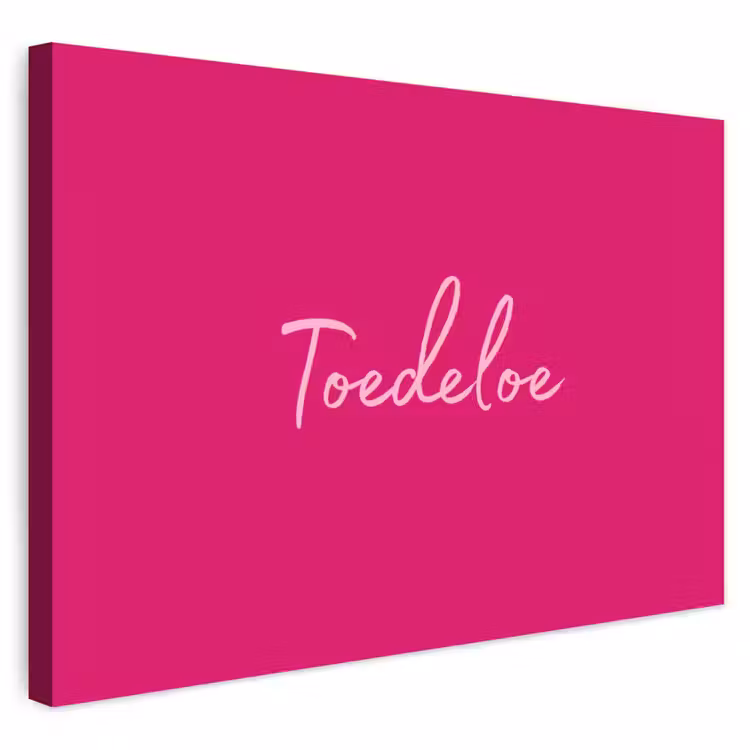 Buiten canvas - Toedeloe - Roze — 1