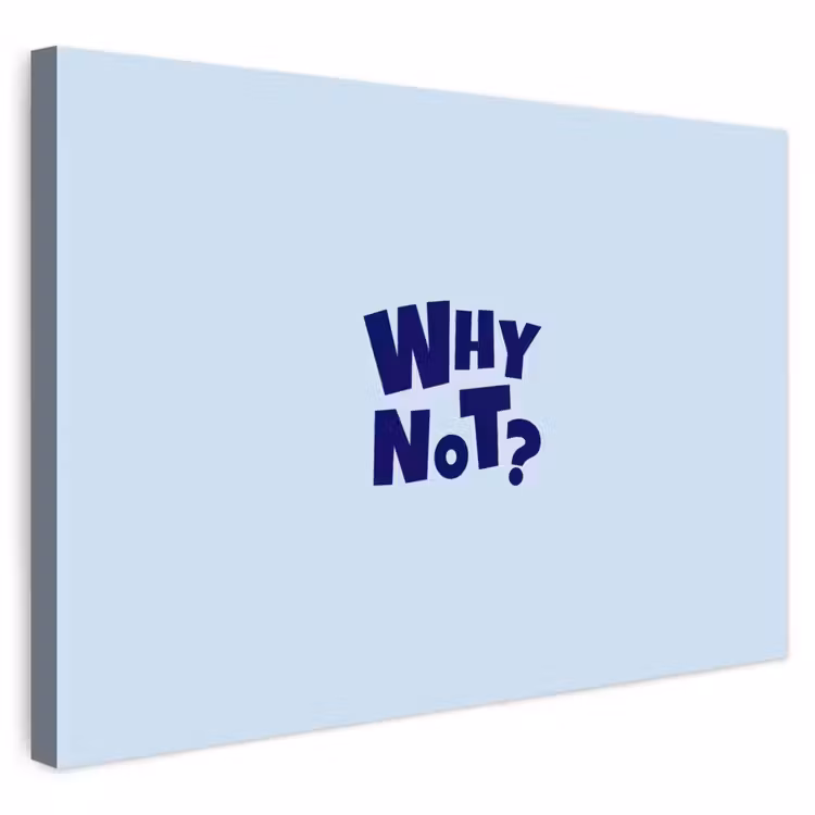 Buiten canvas - Why not - Blauw - Licht blauw - Quote — 1