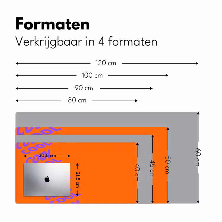 Bureau onderlegger - Cool - Paars - Oranje — 8
